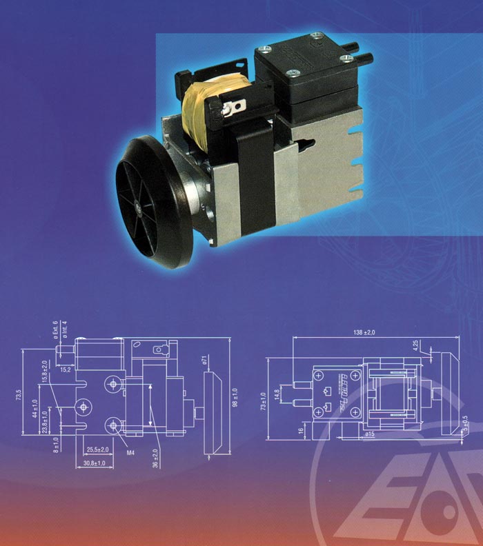 Modelo H5 Micro Bombas de Menbrana para vacío y presón JSA Ferran Complementos del aire
